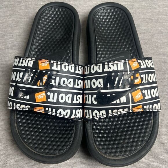 Nike Just Do It Print Slide Sandals Nick Benassi Mens Size 7 - Picture 1 of 9